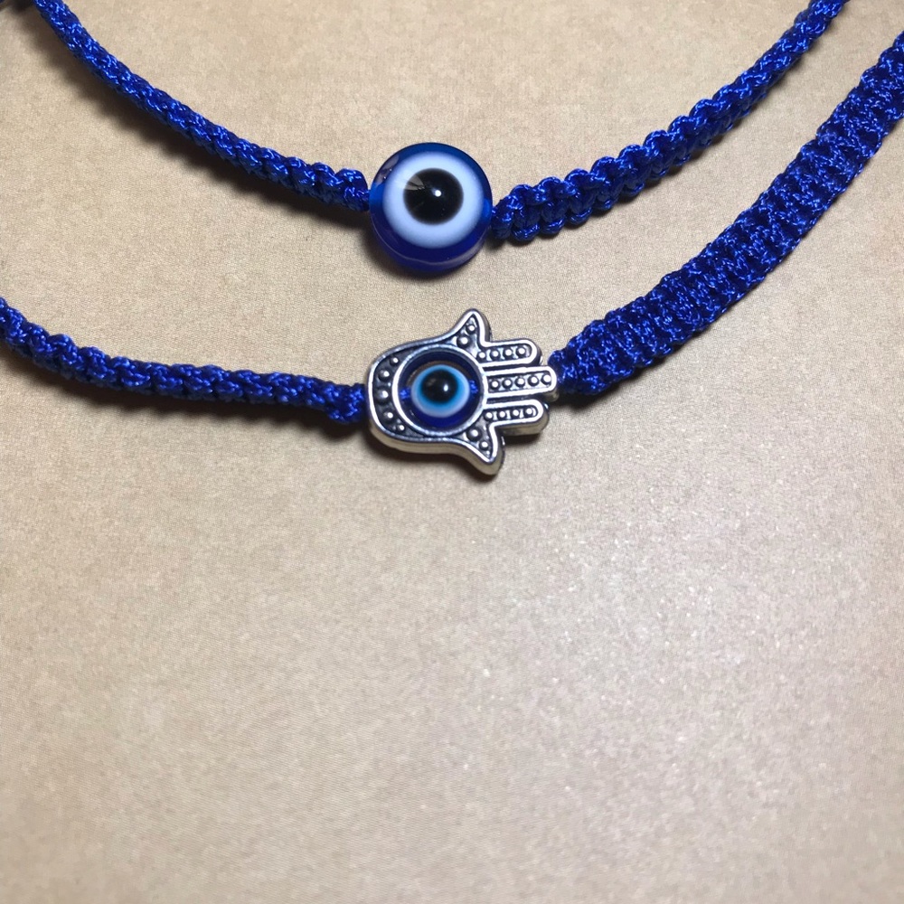 Evil eye bracelets 2pack that protect you from negative energy.